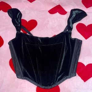 Victoria's Secret Black velvet Bustier